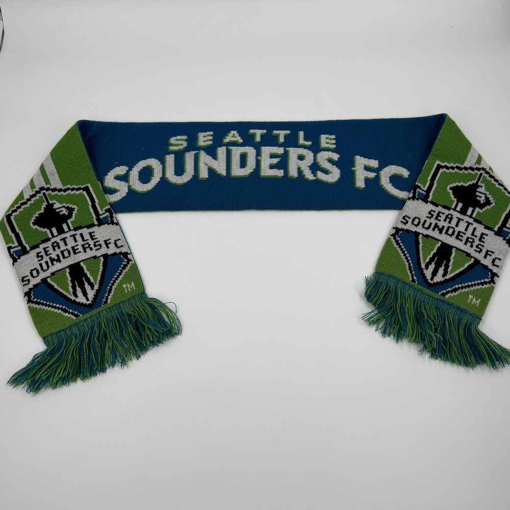 Adidas Seattle Sounders FC Scarf 2010 Season Ticket Member Blue Green Knit MLS